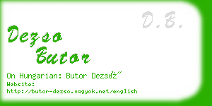 dezso butor business card